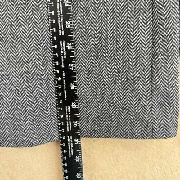 Claiborne Wool Blazer Mens 46 Gray Herringbone Tweed Sport Coat Business‎ Casual - Picture 9 of 13